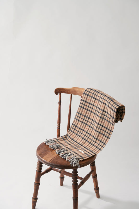 <ダックス>ウールひざ掛け<ベージュ>