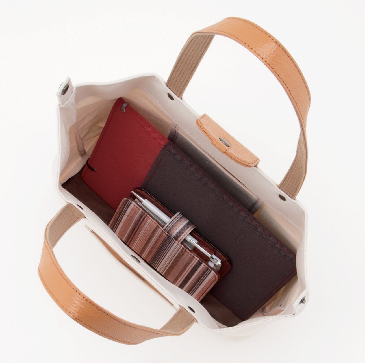 <Hal>倉敷産帆布x姫路レザー Aライントート<キナリ>