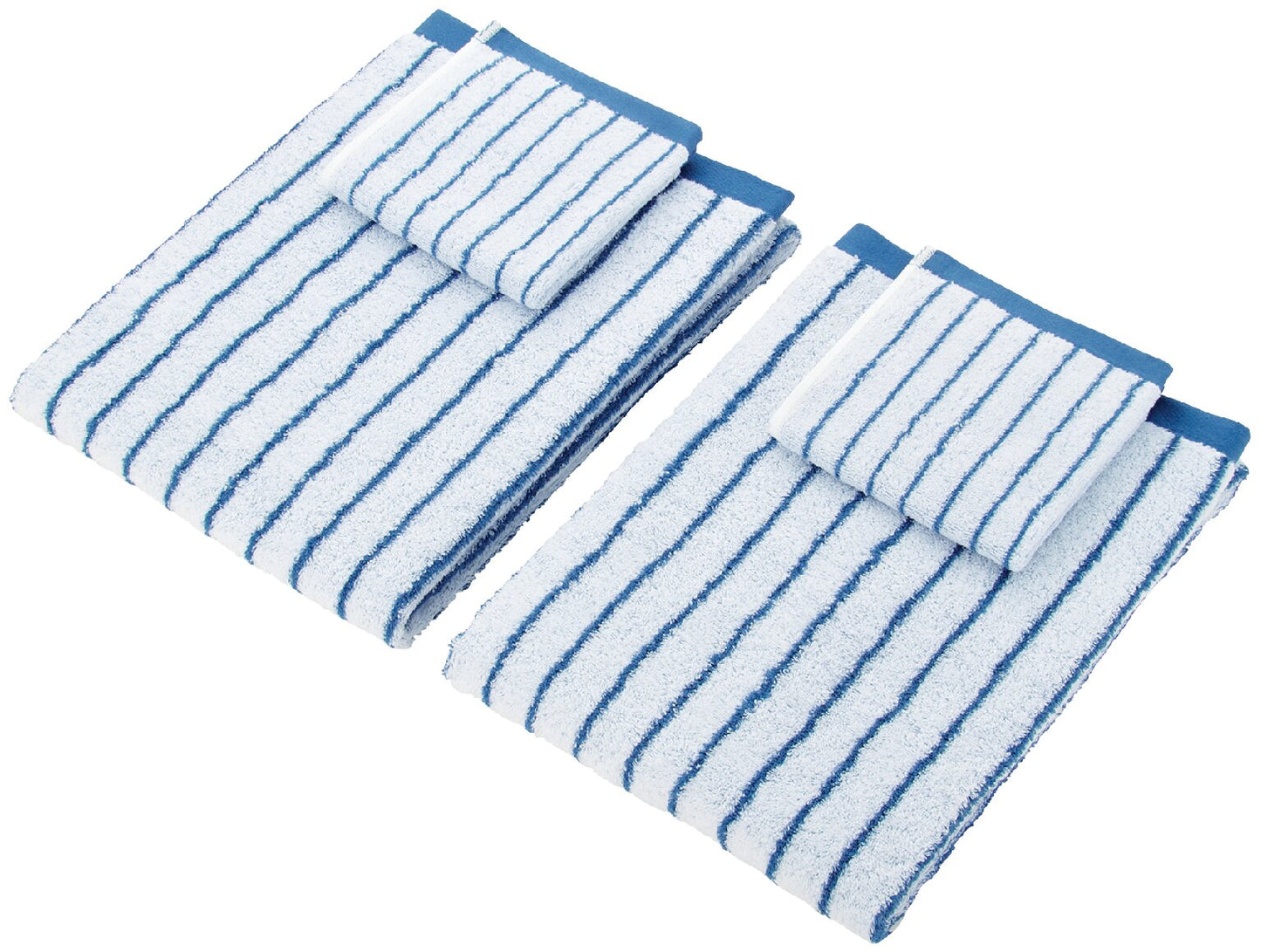 Striped towel set (blue)