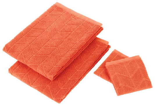 Fergana Cotton Imabari Towel Set (Orange)