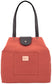 ＜Hal＞ Kurashiki canvas x Himeji leather A-line tote ＜Terracotta＞