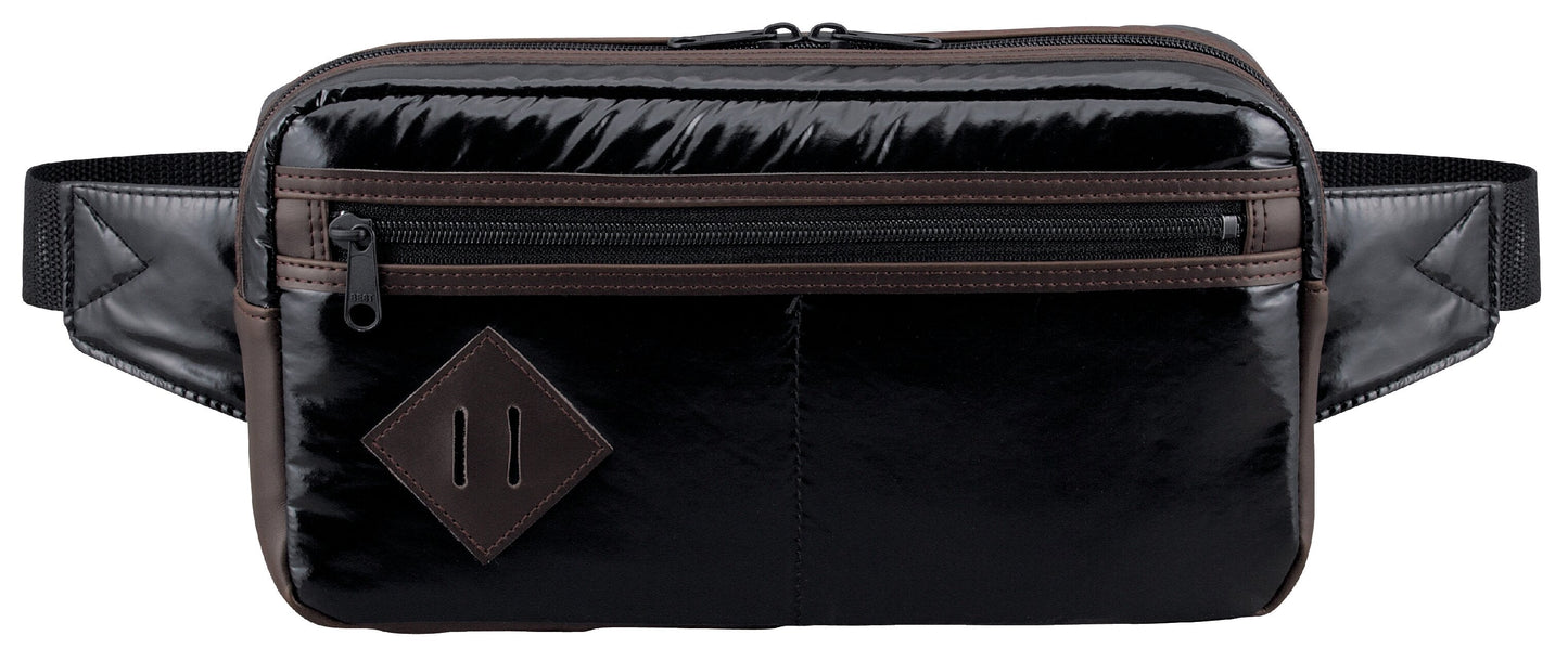 Nylon waist bag &lt;Black&gt;